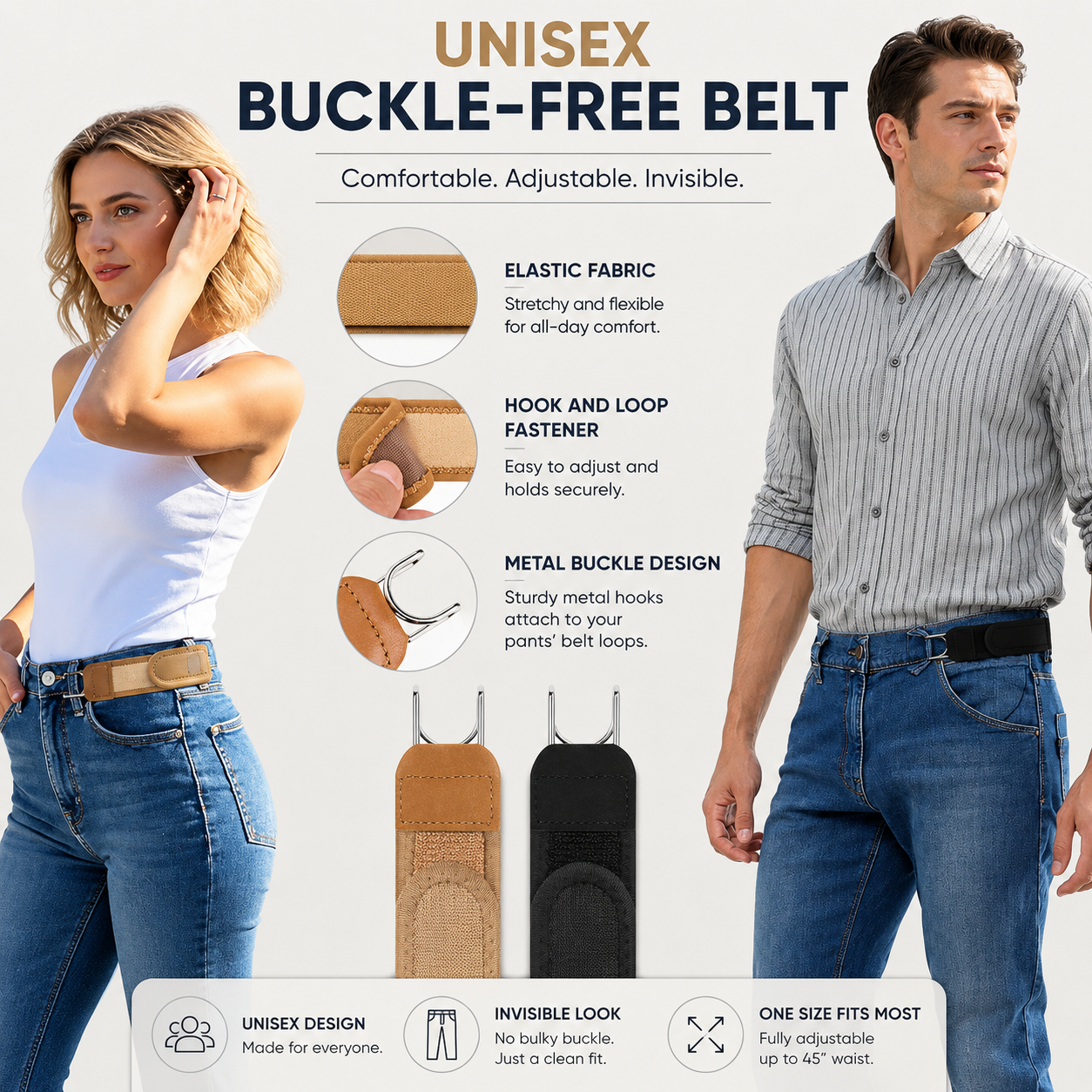 Heravies Buckle-Free Comfort Belt